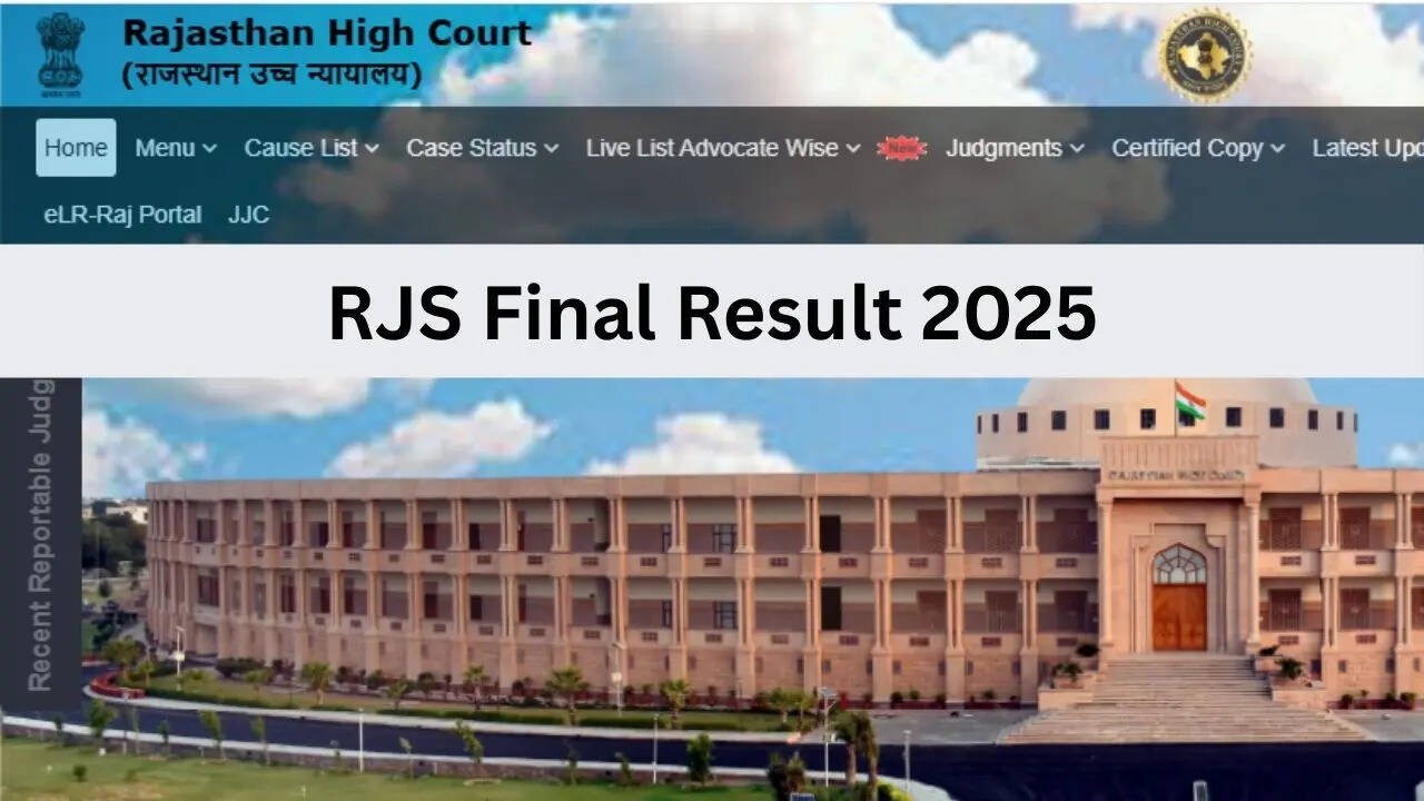 RJS Final Result 2025 Declared: On hcraj.nic.in Check Here Rajasthan ...