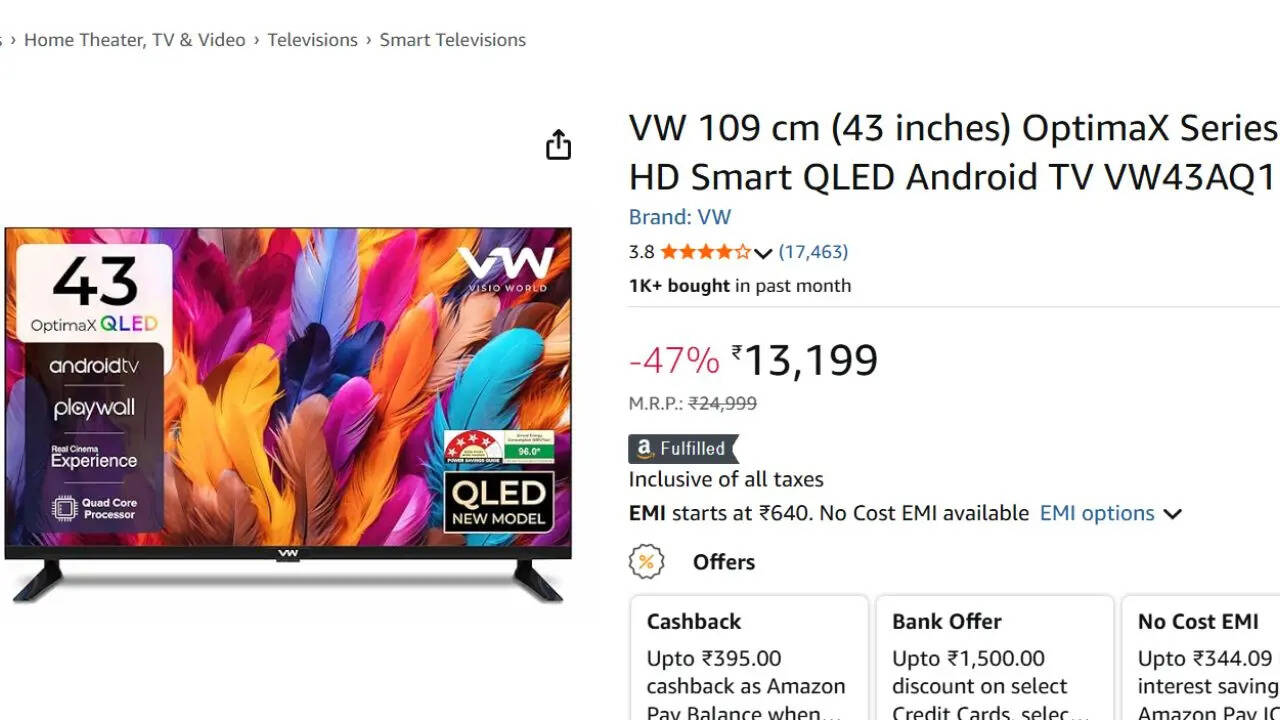 VW 109 cm (43 inches) OptimaX Series Full HD