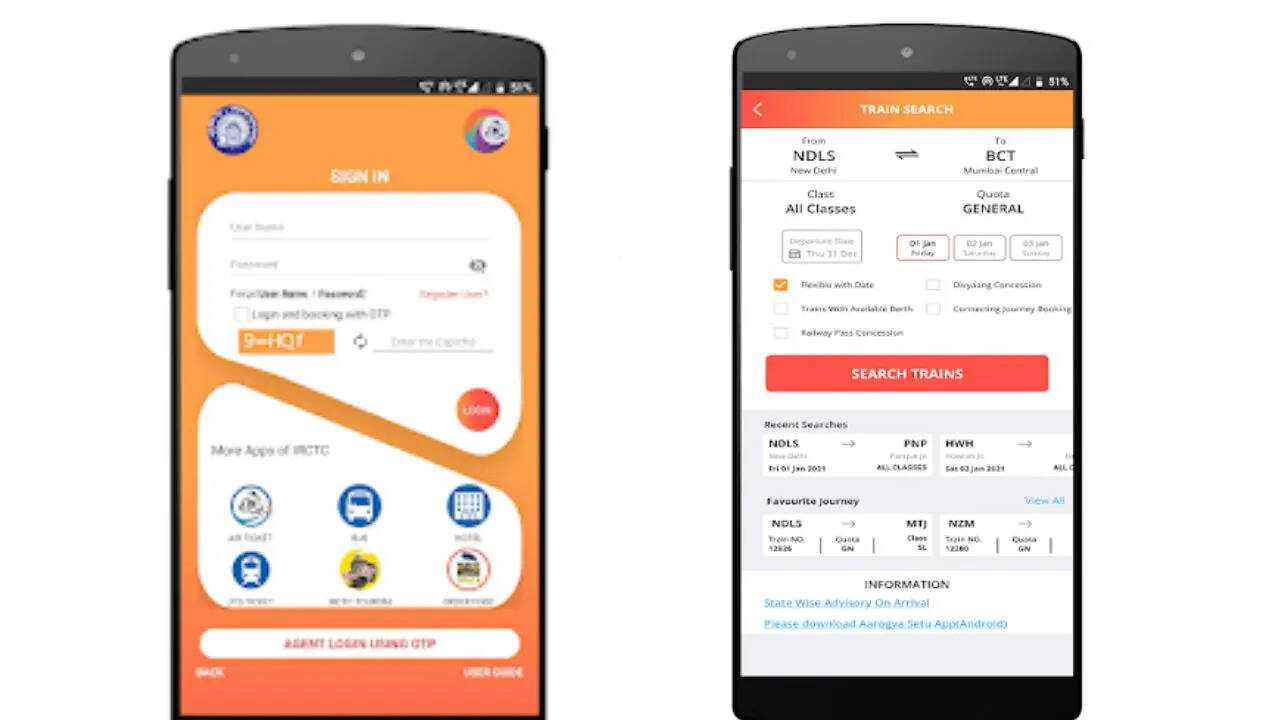 IRCTC ऐप से कैसे देखें खाली सीटें?