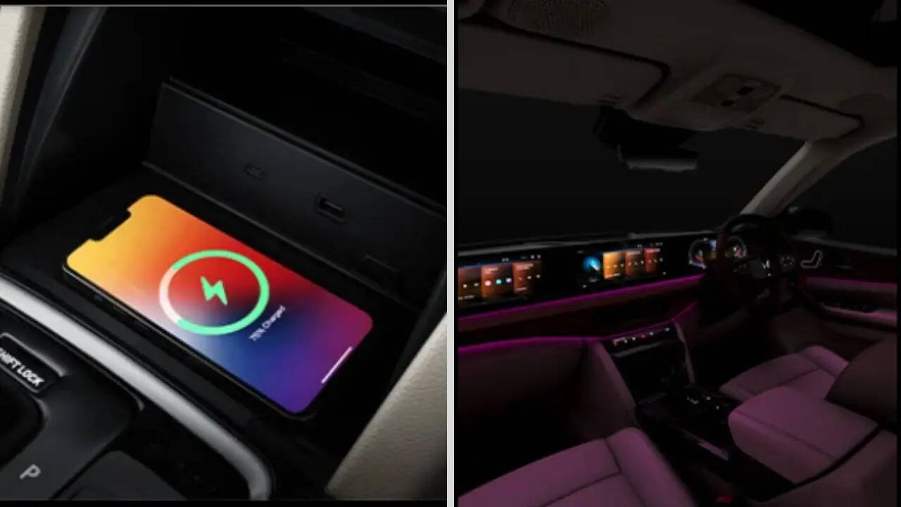 Wireless Charger (Front + Rear) और Ambient Lighting​
