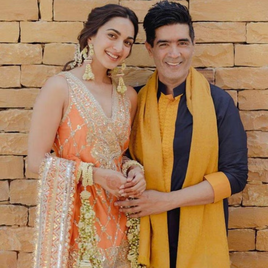 ऑरेंज कुर्ती लहंगा