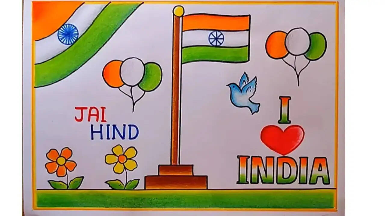 republic day 2026 drawing easy and beautiful for kids gantantra divas ...