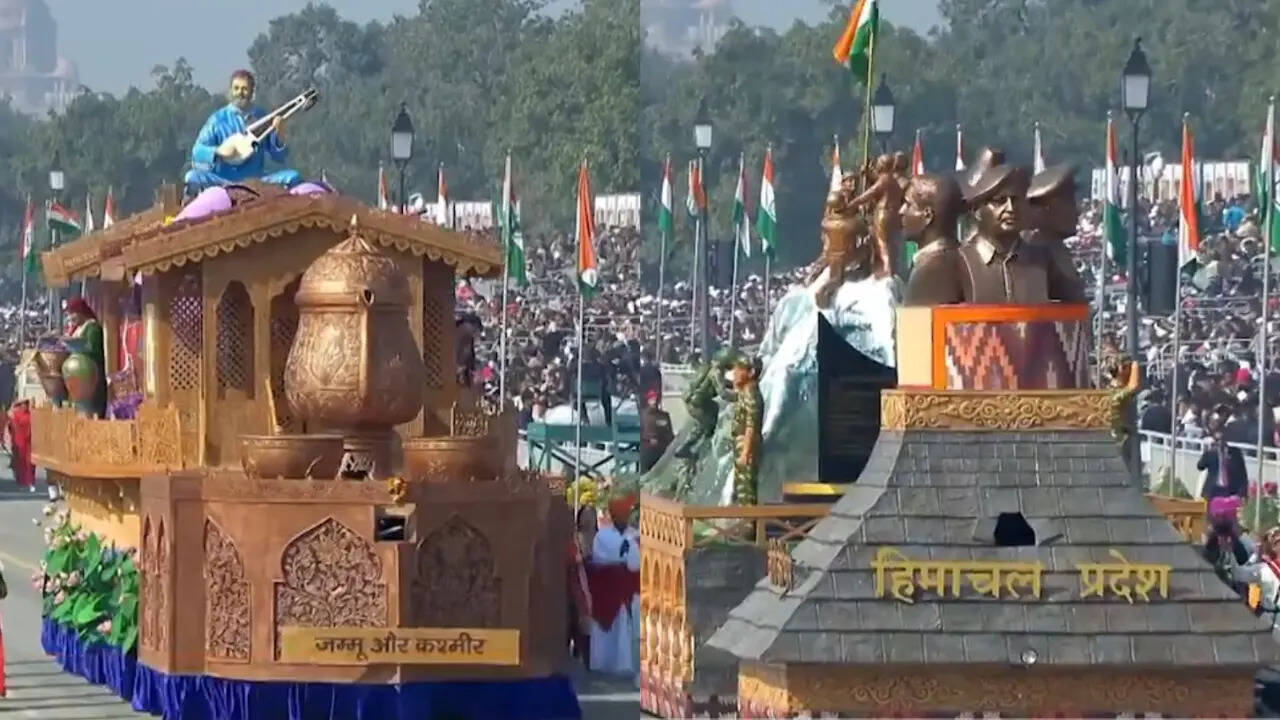 जम्मू-कश्मीर और हिमाचल प्रदेश की झांकी
