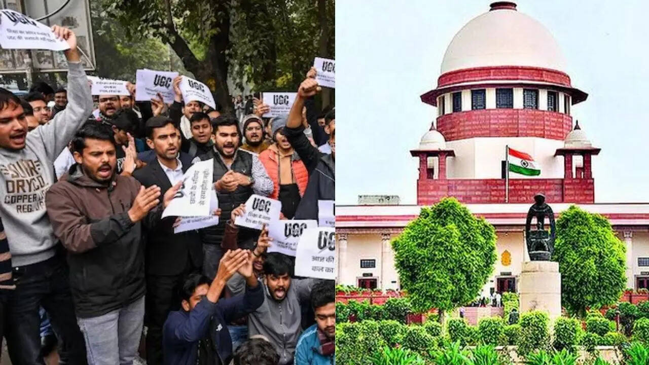 UGC के नए नियम पर सुप्रीम कोर्ट ने लगाई रोक, अब 19 मार्च को सुनवाई, पक्षकारों से CJI ने पूछे तीखे सवाल | Times Now Navbharat