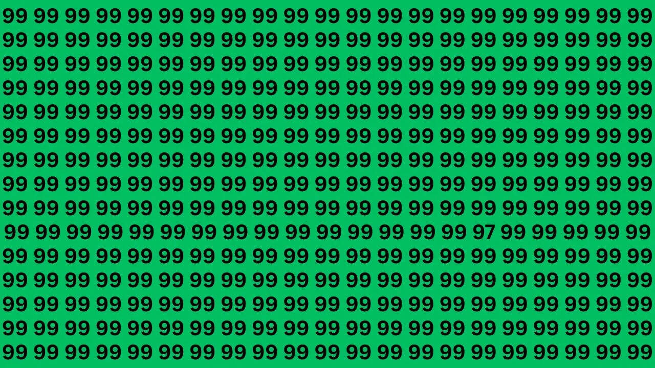 गणित के अंक 97 को ढूंढ़ने का चैलेंज