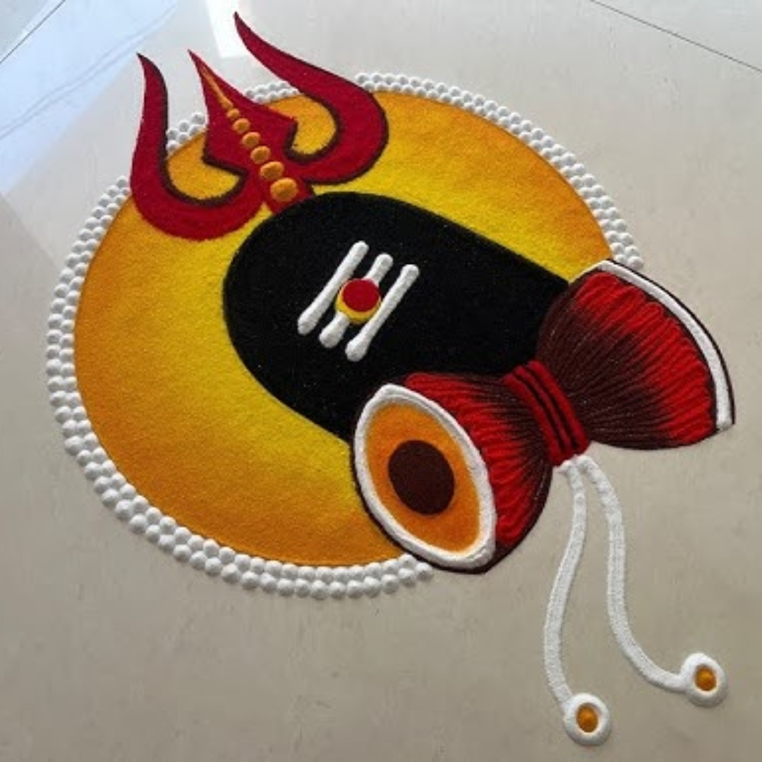 Mahashivratri Special Rangoli Design (Happy Mahashivratri rangoli ki ...