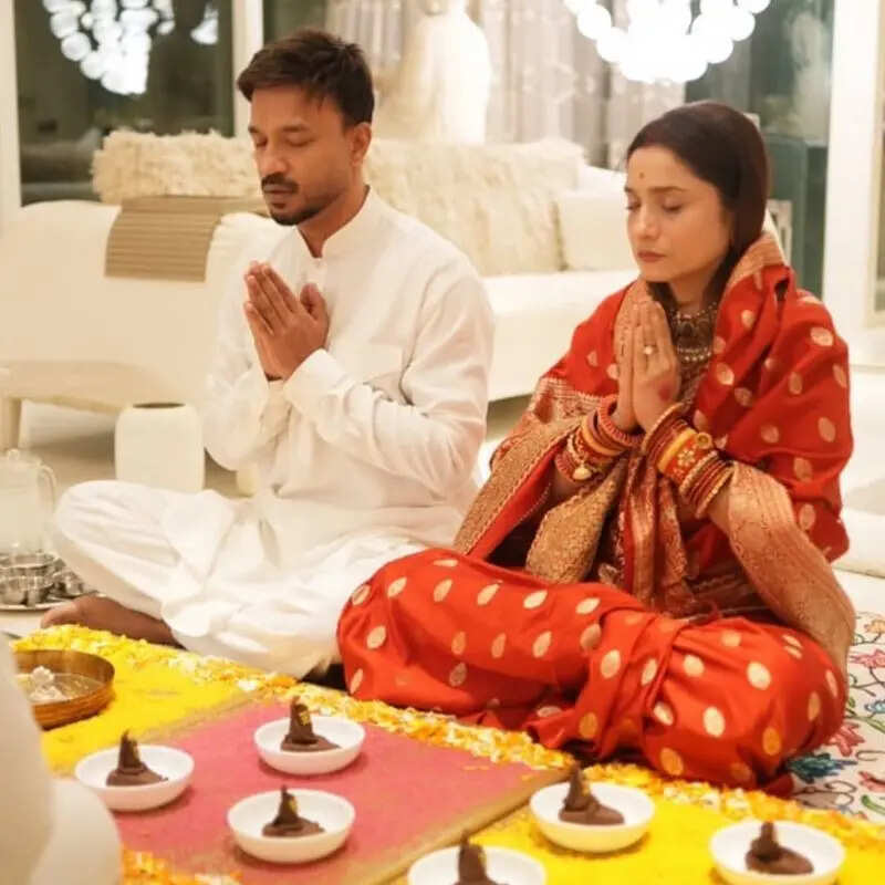 अंकिता लोखंडे ने विक्की जैन के साथ की महाशिवरात्री पूजा