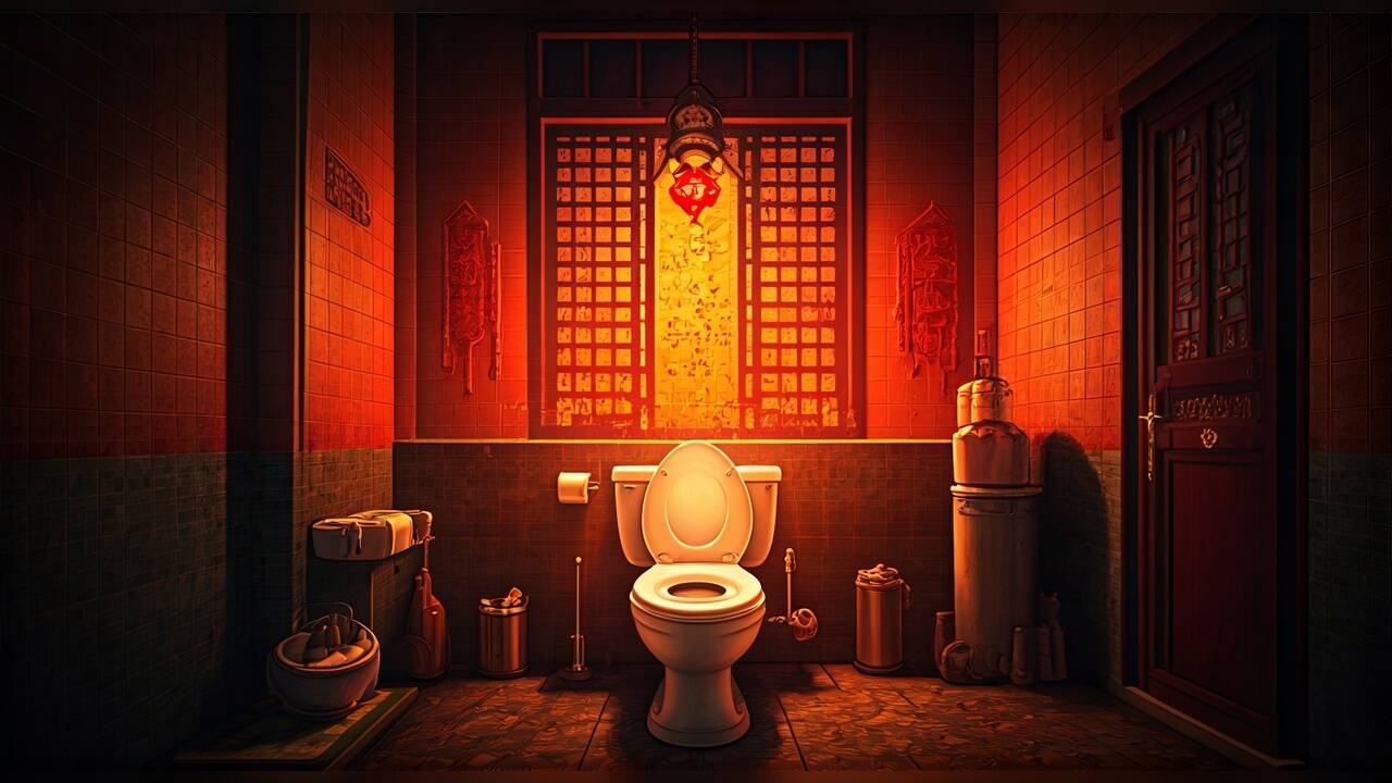 Potty Ritual China people Worship Toilet Goddess with straw effigies rituals during ...
