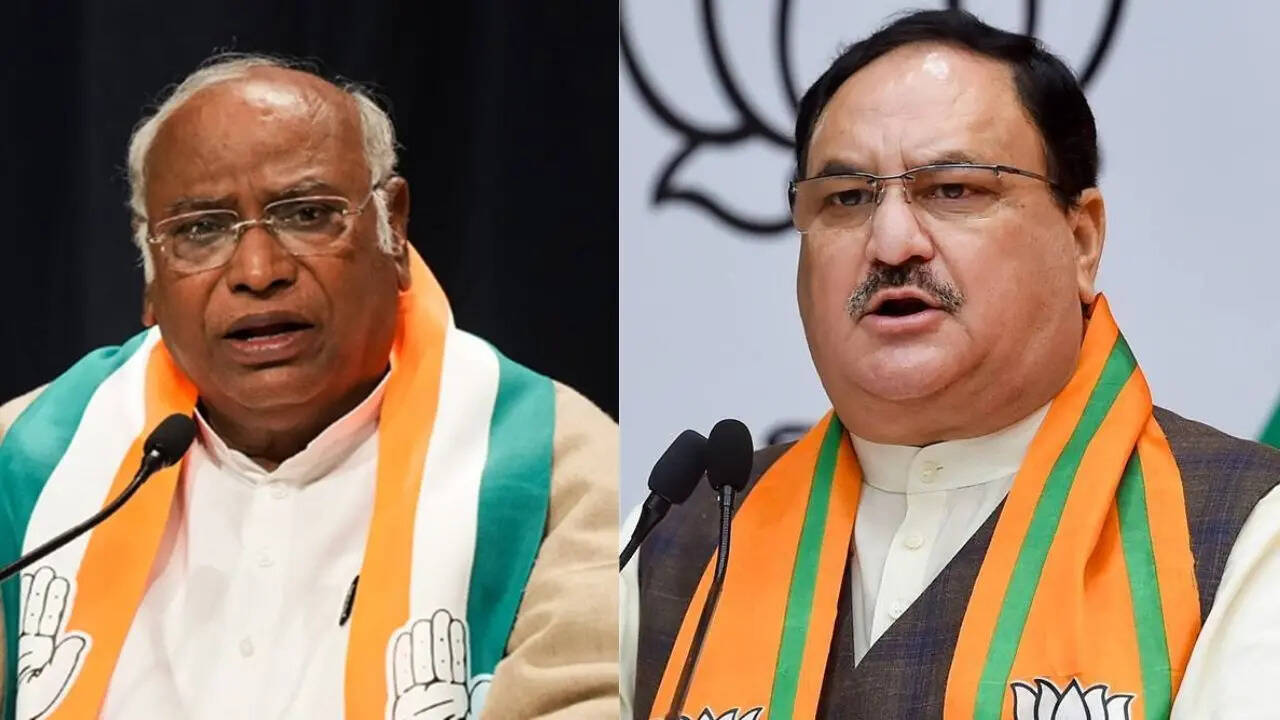 JP Nadda Attacks Mallikarjun Kharge over his controversial statement in Keralam says will take legal action | Times Now Navbharat