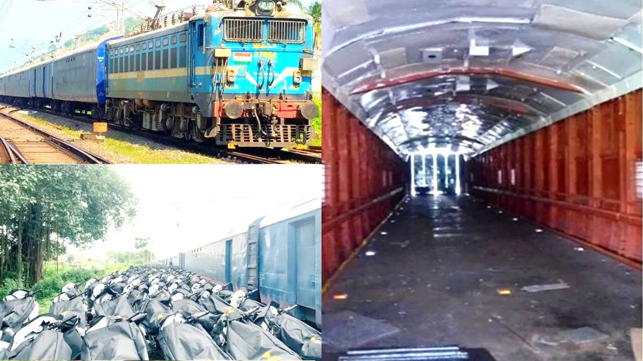 ​कोच के भीतर से सभी सीटें, लाइटें और पंखों को हटा देते हैं
