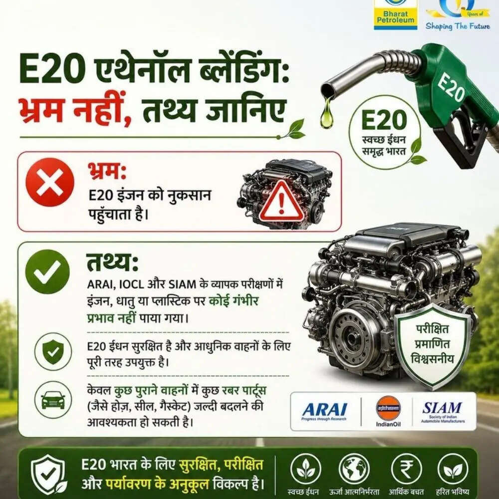 3. क्या E20 इंजन को नुकसान पहुंचाता है?
