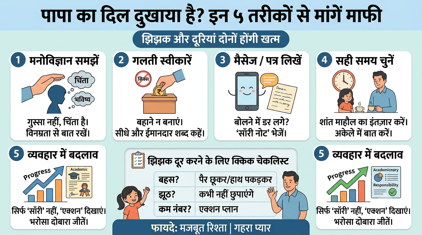पापा से माफी मांगने में ये तरीके आएंगे काम