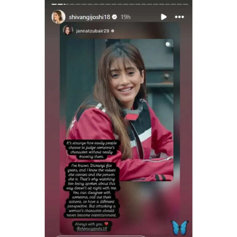 Shivangi Joshi के सपोर्ट में आईं जन्नत जुबैर