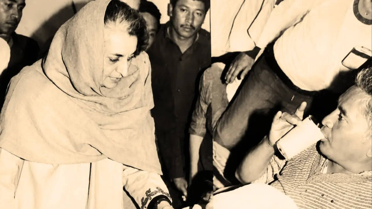 Indira Gandhi Meeting Sonam Wangyal