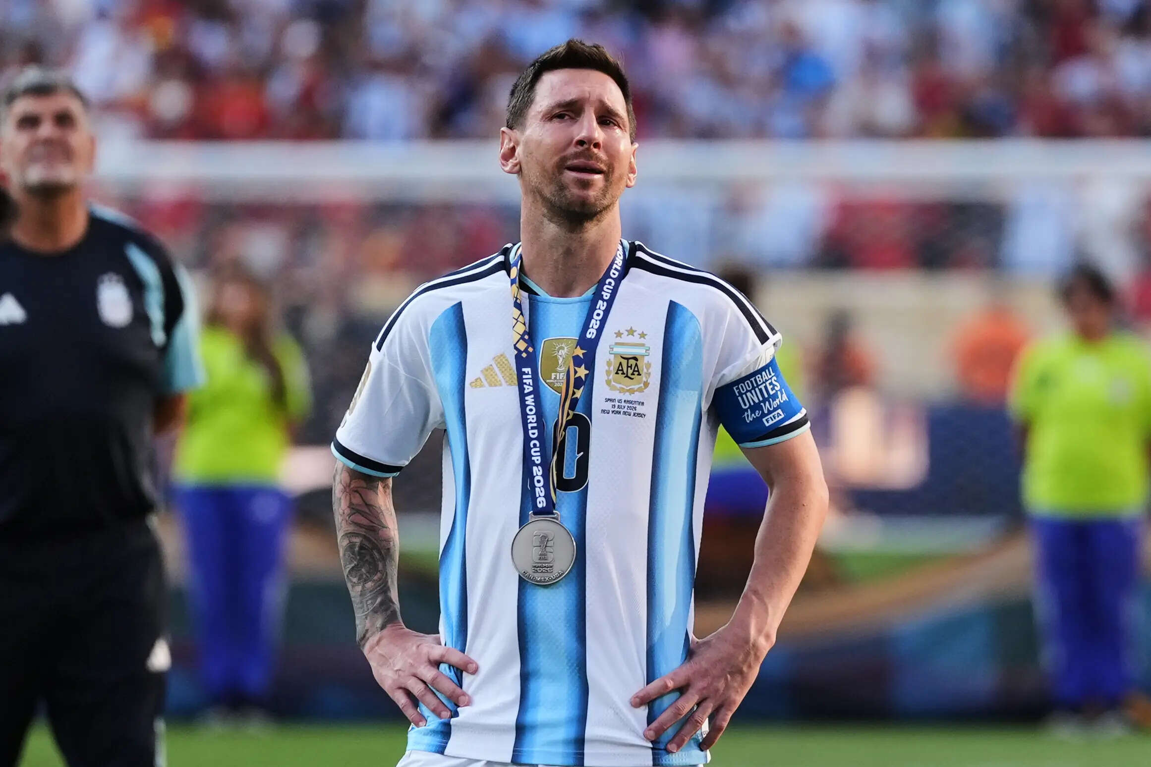 Messi Crying (फोटो-AP)