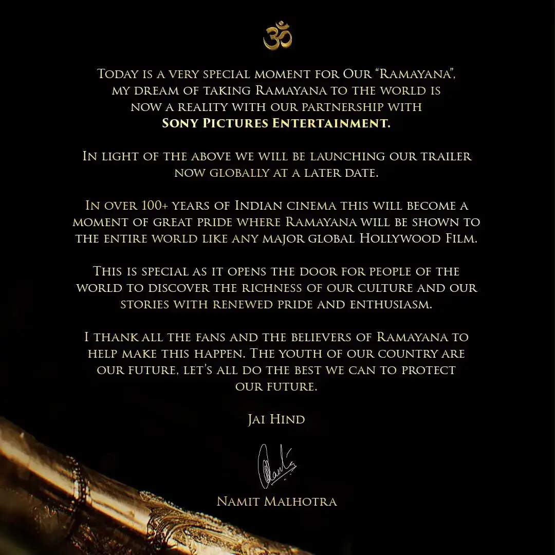ramayana Trailer Postpone
