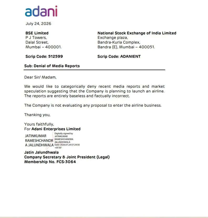 Adani Group Clearification