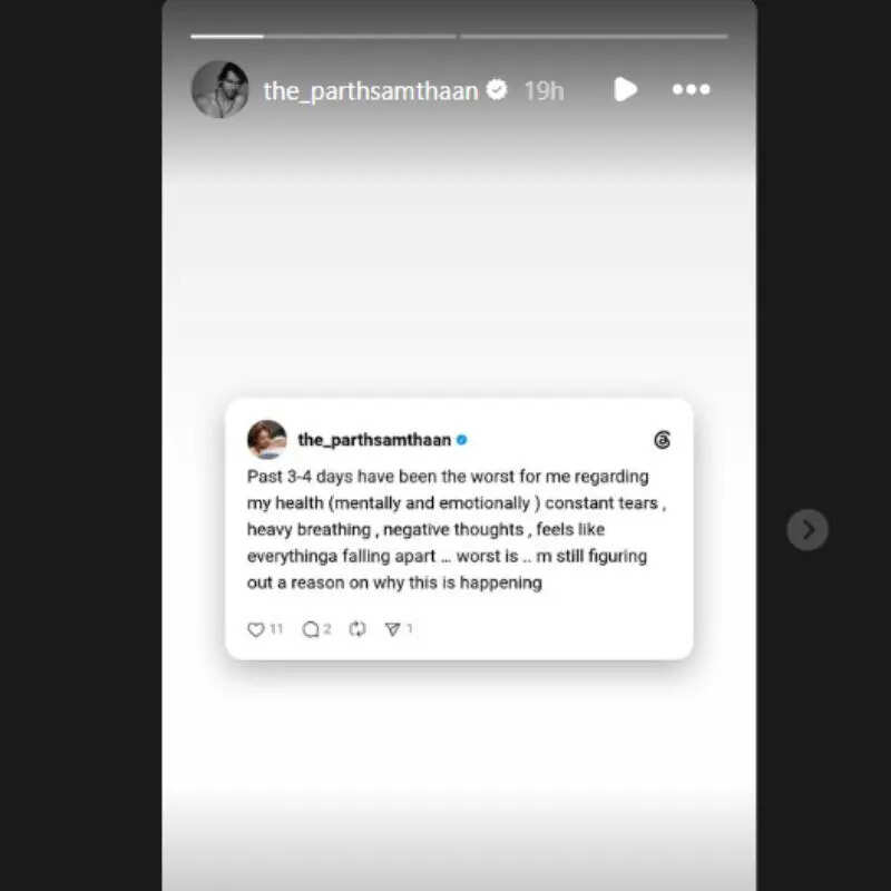 Parth Samthaan की पोस्ट हुई वायरल