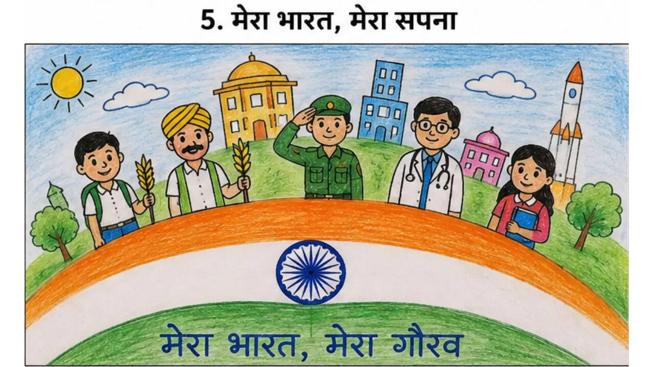 Independence Day Drawing Ideas for school (Image - ChatGPT)