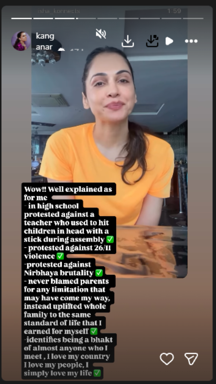 Kangana Ranaut's Post