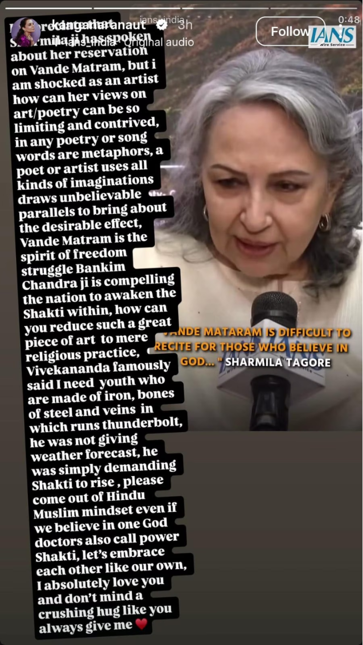 Kangana Ranaut's Post