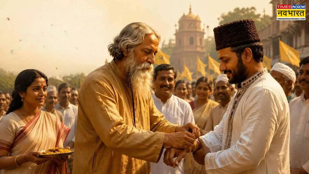 ..और राखी बन गई थी एकता का प्रतीक (AI Image)