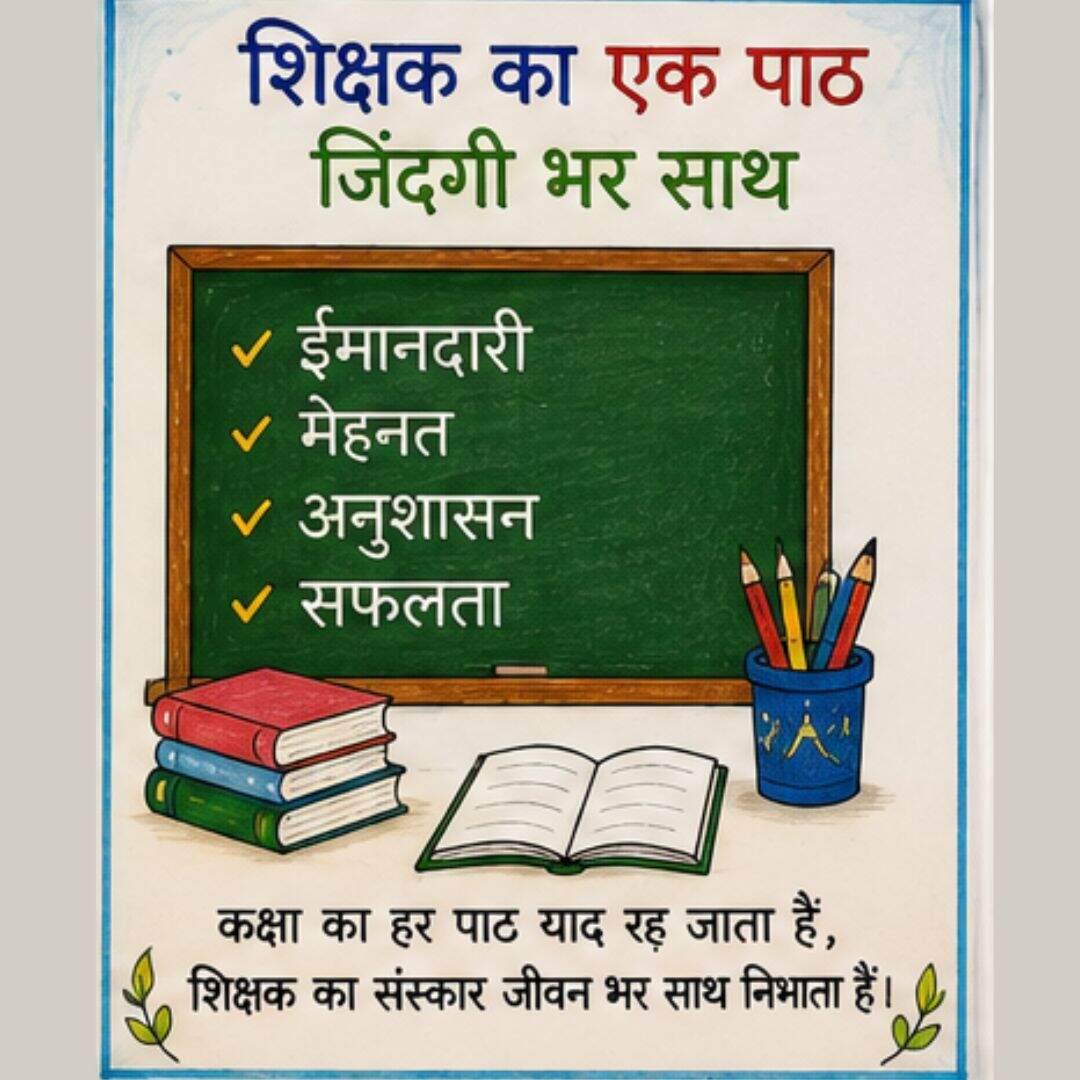 शिक्षक का एक पाठ, जिंदगी भर साथ