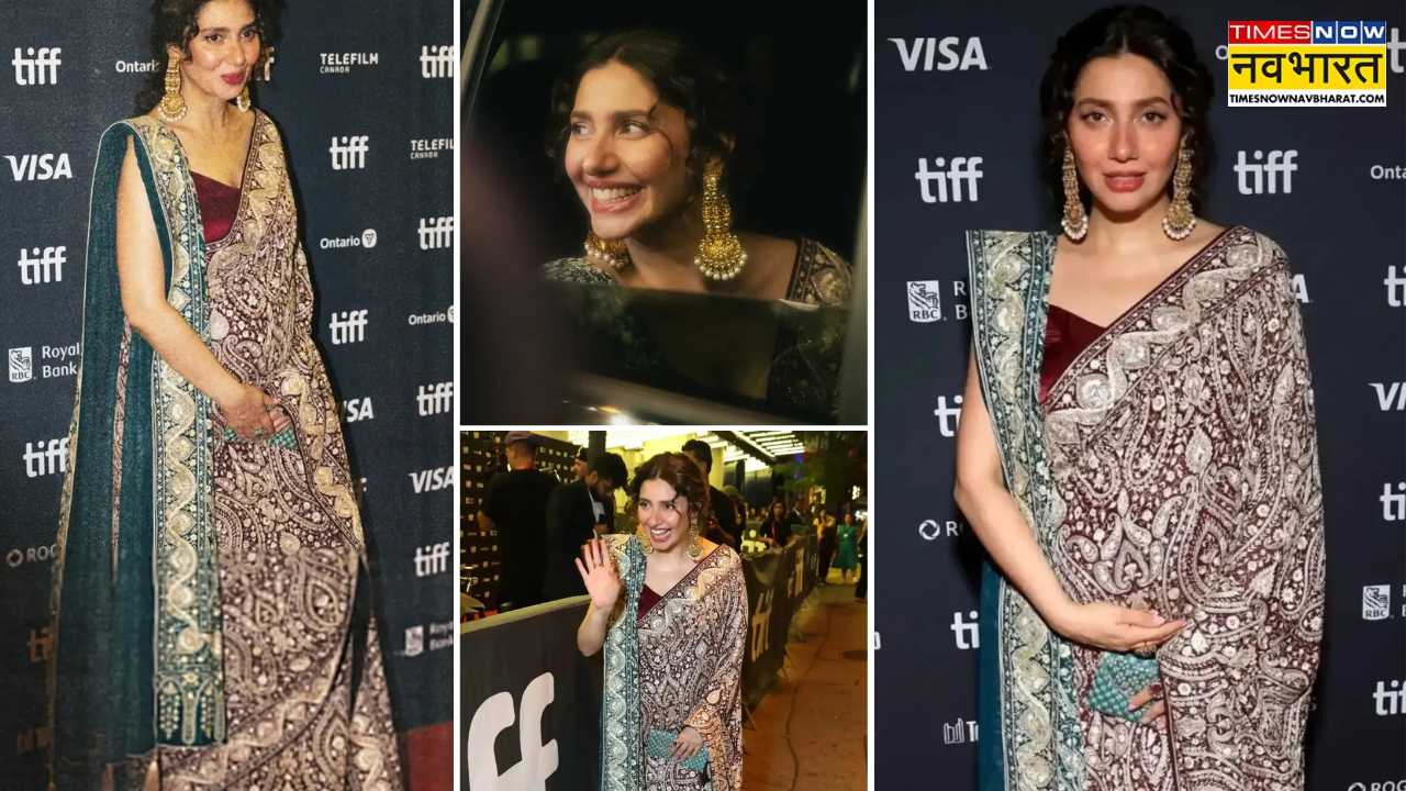 Mahira Khan Kashidakari Saree