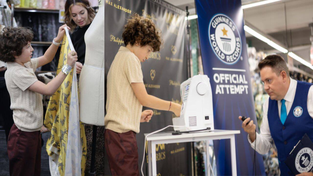 max alexander youngest textile line created Guinness world record