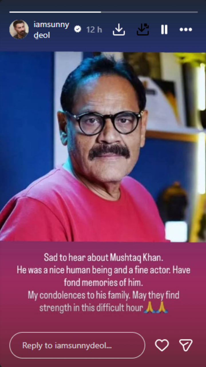 Sunny Deol on Mushtaq Khan's Death