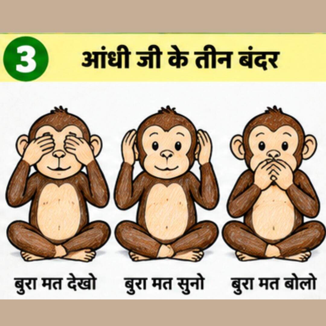 गांधी जी के तीन बंदर