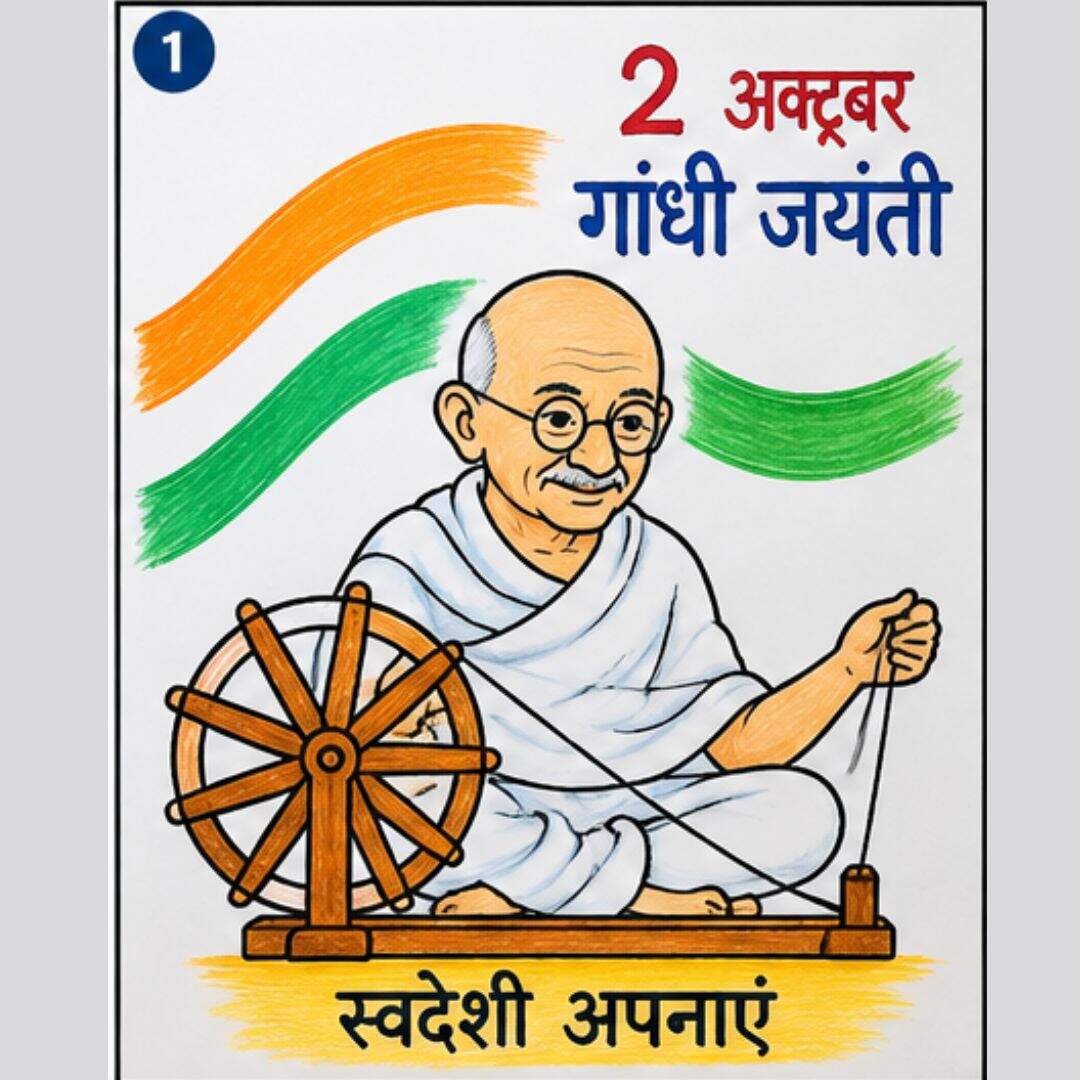 गांधी जी और चरखा
