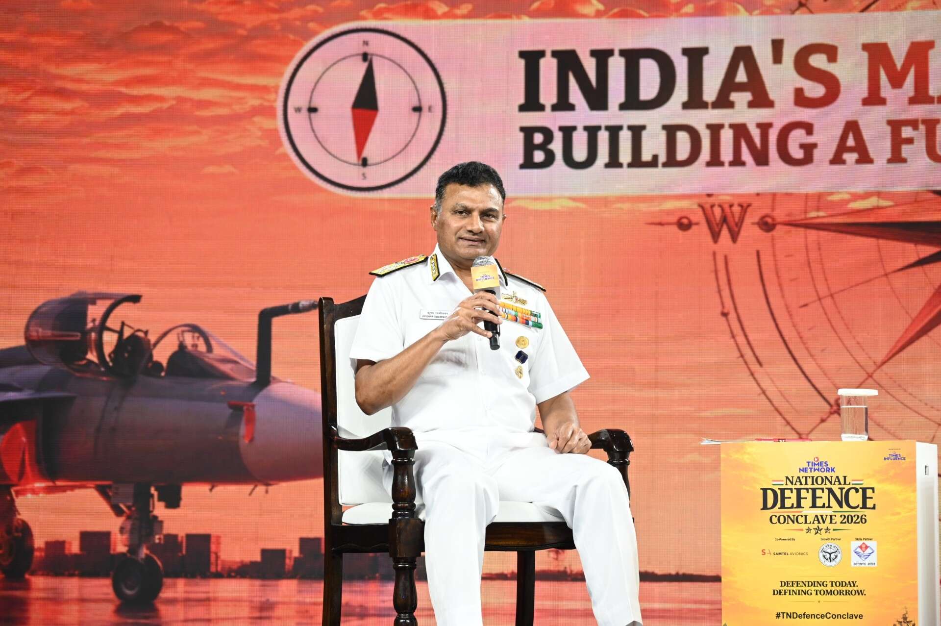 टाइम्स नेटवर्क नेशनल डिफेंस कॉन्क्लेव 2026 में नौसेना प्रमुख एडमिरल कृष्णा स्वामीनाथन