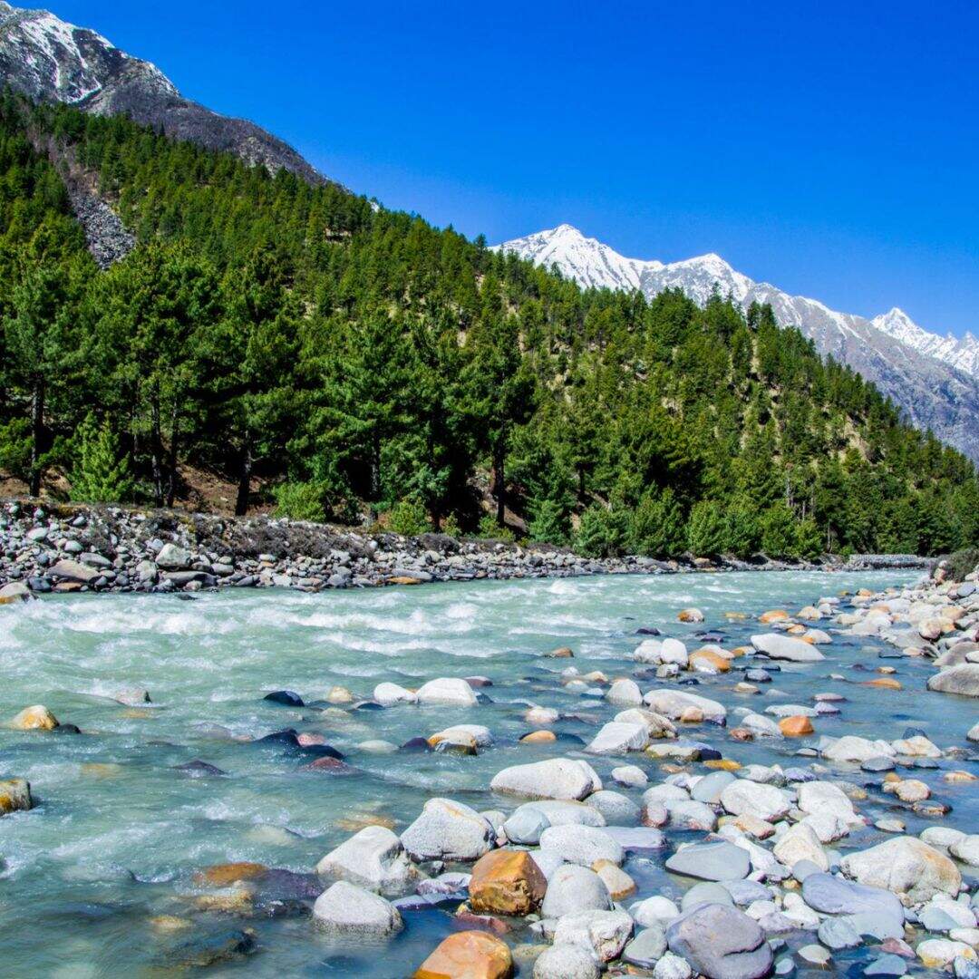 ​बर्फीले पहाड़ों का खूबसूरत नजारा​