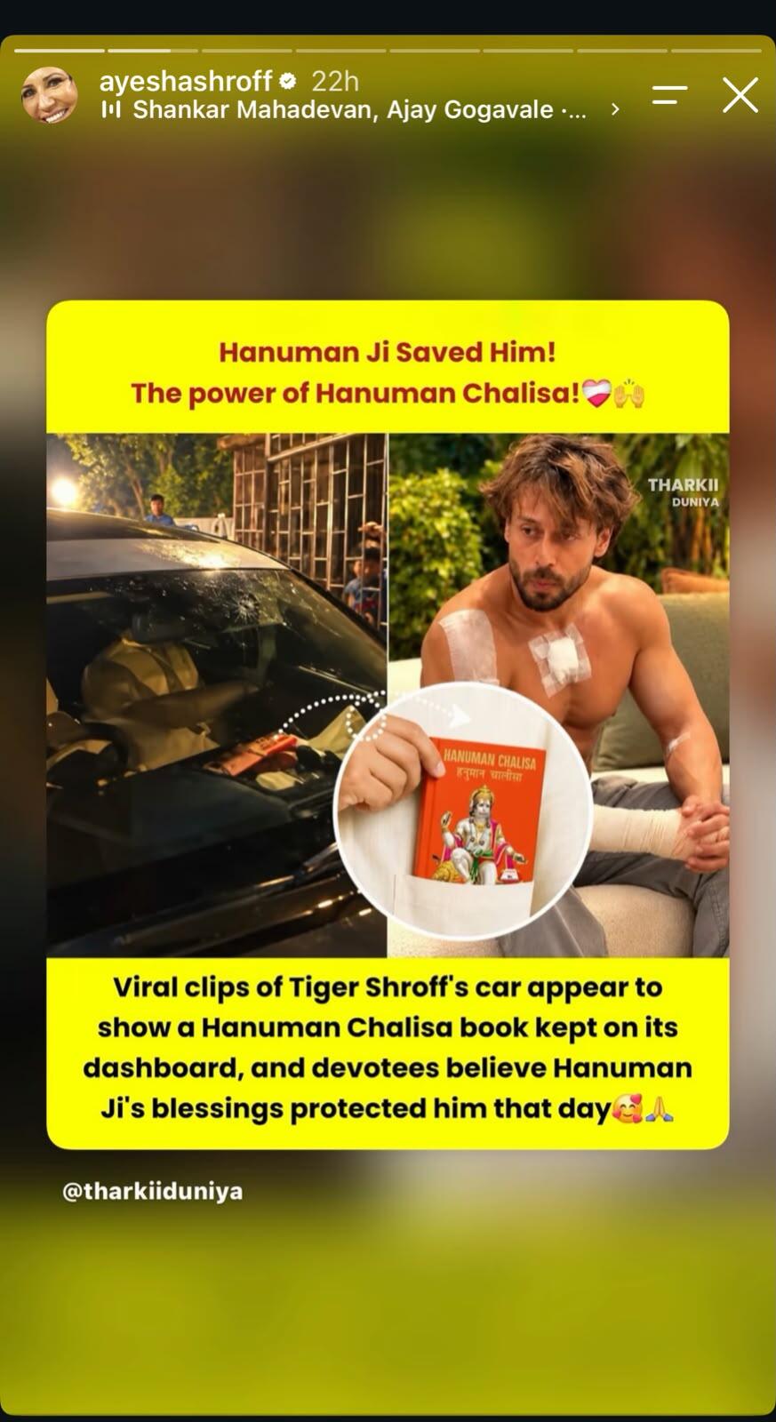 Ayesha Shroff Post