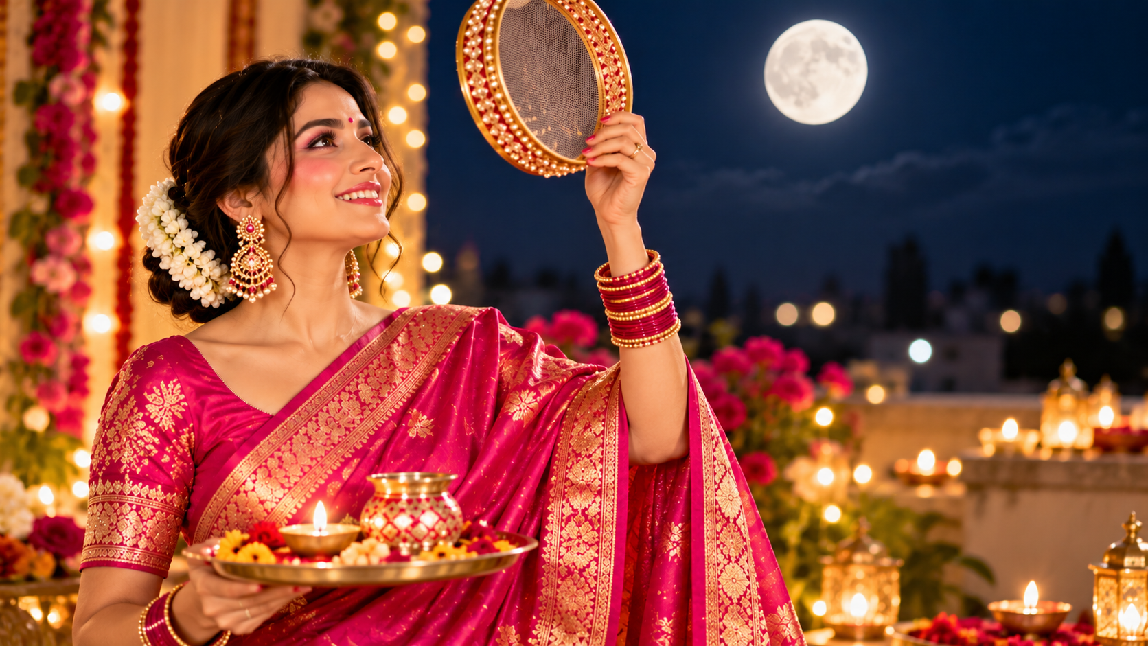 रानी पिंक कलर बहुत सुंदर लगता है (AI Image)