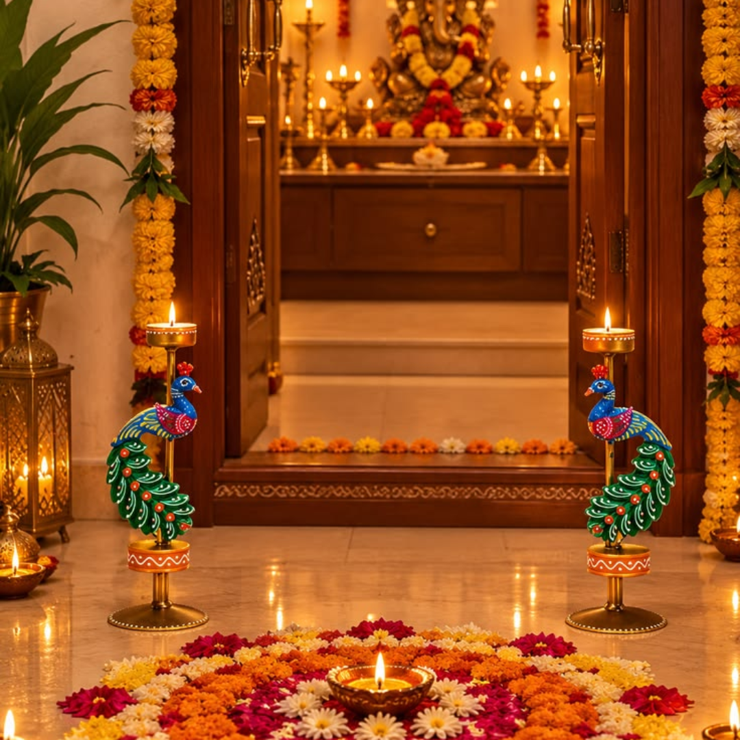 ​पूजा घर का दरवाजा कैसे सजाएं​