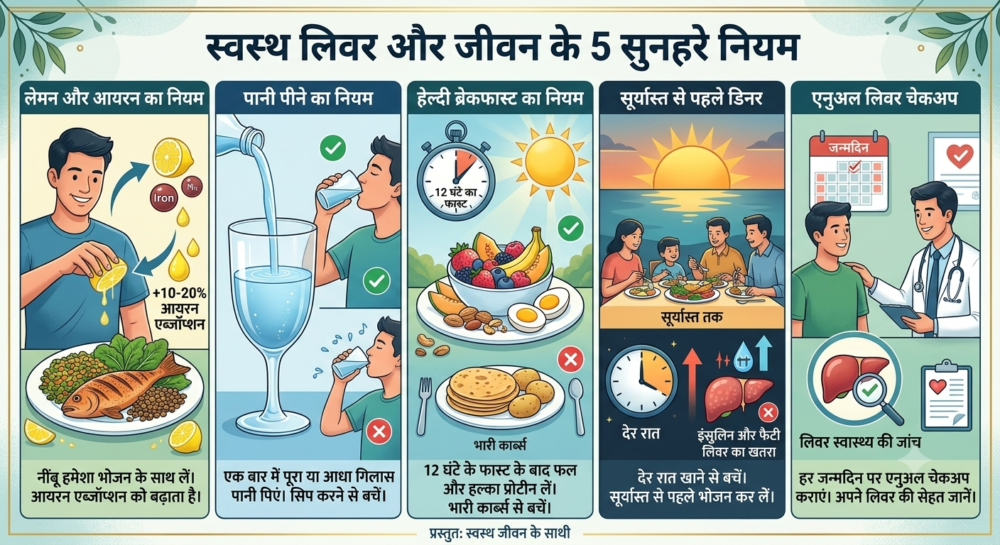 लिवर को हेल्दी रखने के 5 गोल्डेन रूल्स