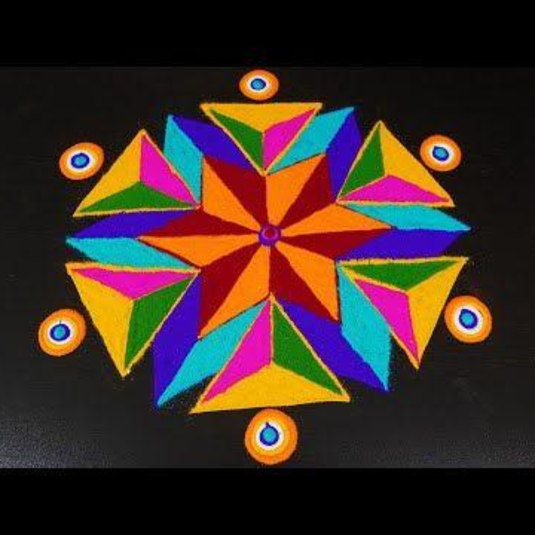 ​आसान डॉट रंगोली से कम समय में करें सजावट
