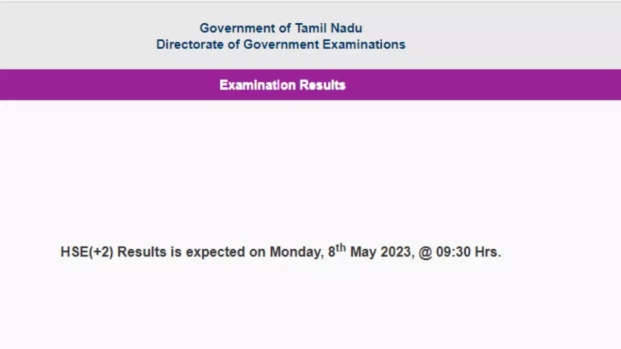 TN 12th Result 2023
