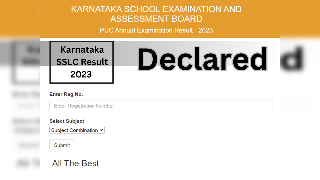 Karnataka SSLC Result 2023