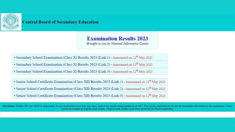 CBSE Class 10th Result 2023 LIVE - वेबसाइट पर एक्टिव हुई लिंक