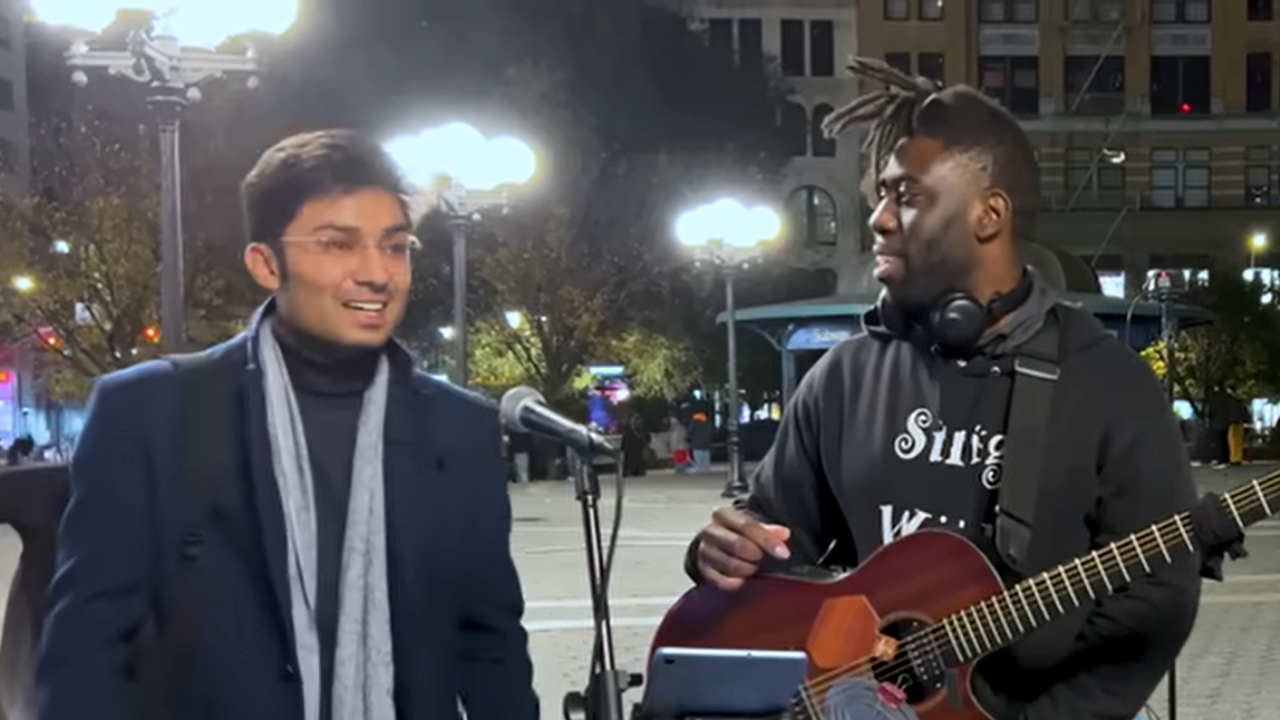 American YouTuber And Indian Man