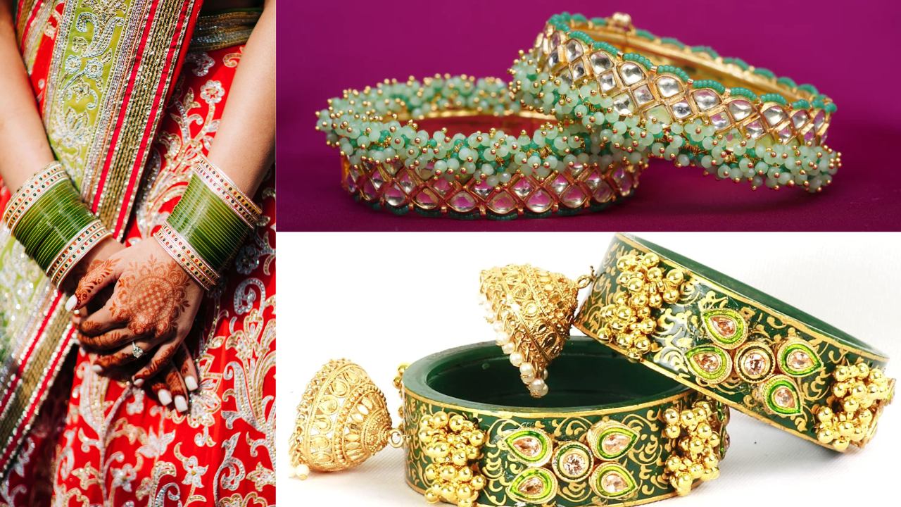 Sawan 2023, kada bangles green, green bangles set