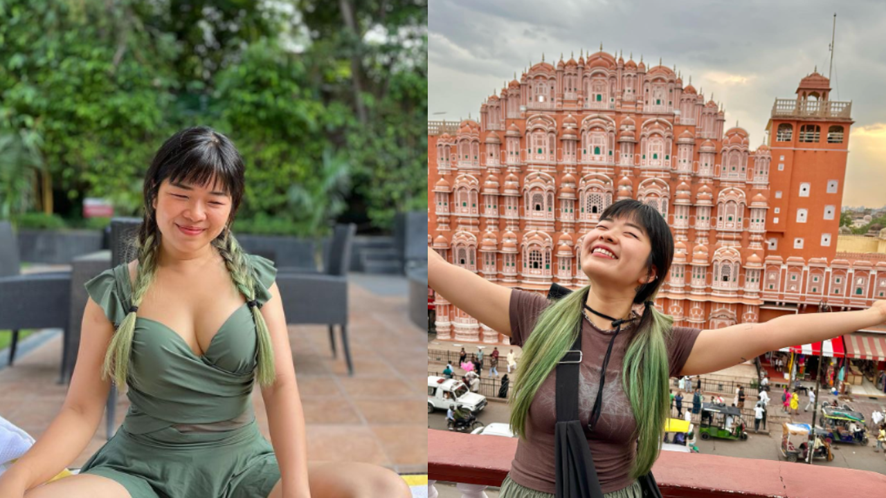 Korean Woman Fan of India, Dasom Her Korean Woman, South Korean Woman Viral Video