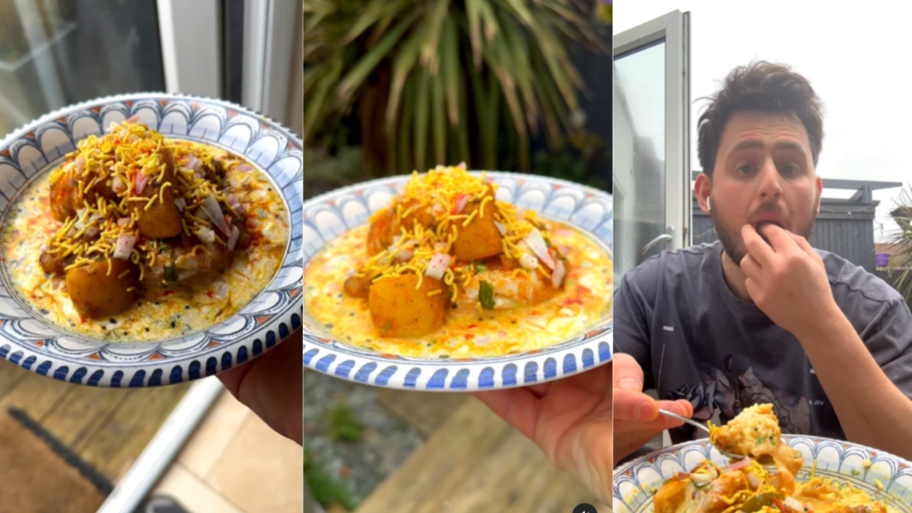 foreigner vlogger viral video, foreigner vlogger make dahi bara, trending video