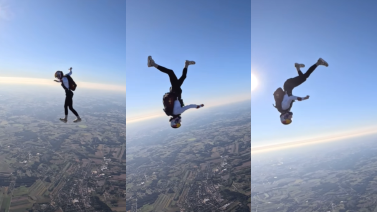Stunt During Skydiving Viral Video