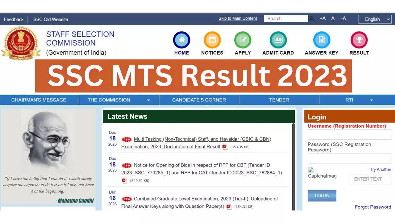 SSC MTS Result 2023