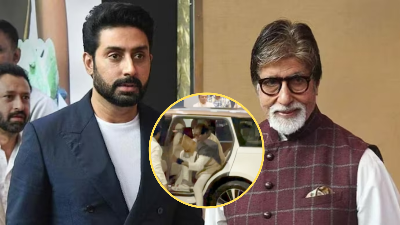 Amitabh Bachchan and Abhishek Bachchan Leaves for Ayodhya