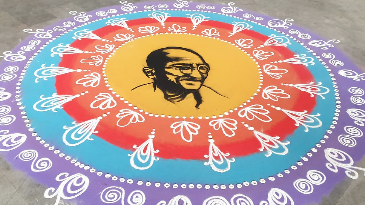 Shahid diwas rangoli gandhi ji death date martyrs day rangoli designs ...